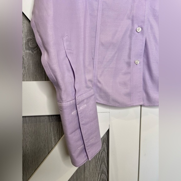301. Brooks Bros. Semi-Fitted Non-Iron Lavender Women's Top Size 8 - Picture 7 of 8